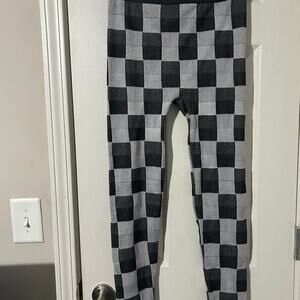 Aq sport womens checkerboard knit leggings